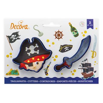 Picture of PIRATE AND SABRE PLASTIC COOKIE CUTTERS SET OF 2